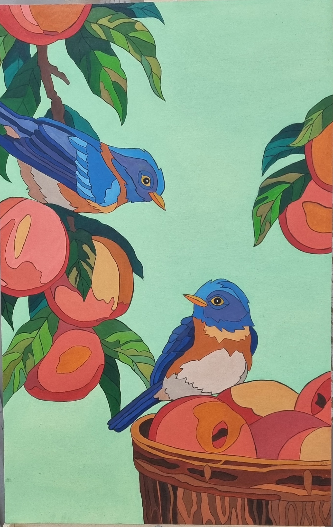 تابلو پرنده در ابعاد ۸۰ در ۵۰